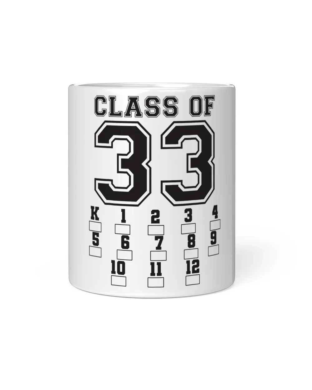 Class of 2033 Grow With Me Back to School Checkmarks Graphic T-Shirt