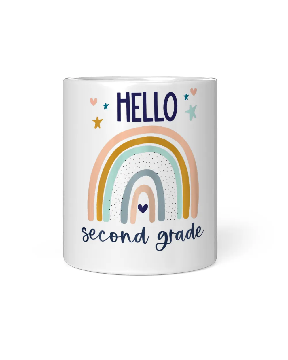 Hello Second Grade Retro Rainbow Cute for Teacher Girls T-Shirt
