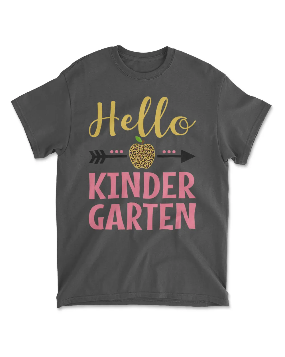 Hello Kindergarten Back to School Girls Teacher Cute Leopard T-Shirt