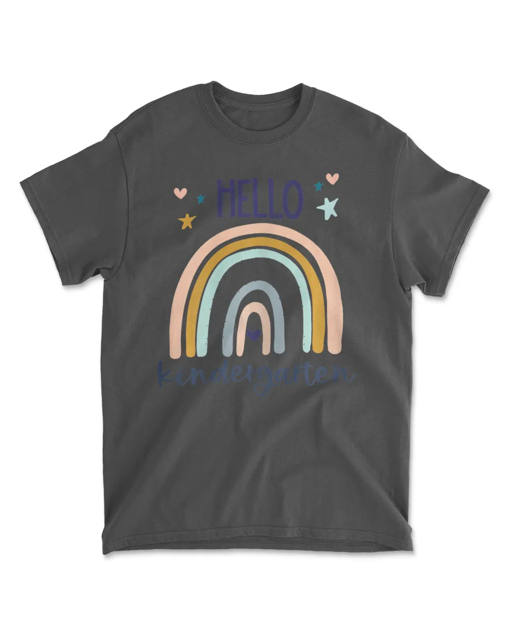 Hello Kindergarten Retro Rainbow for Teachers Girls T-Shirt