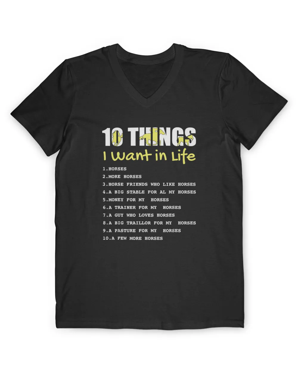 10 Things I Want In Life Horse - Funny H