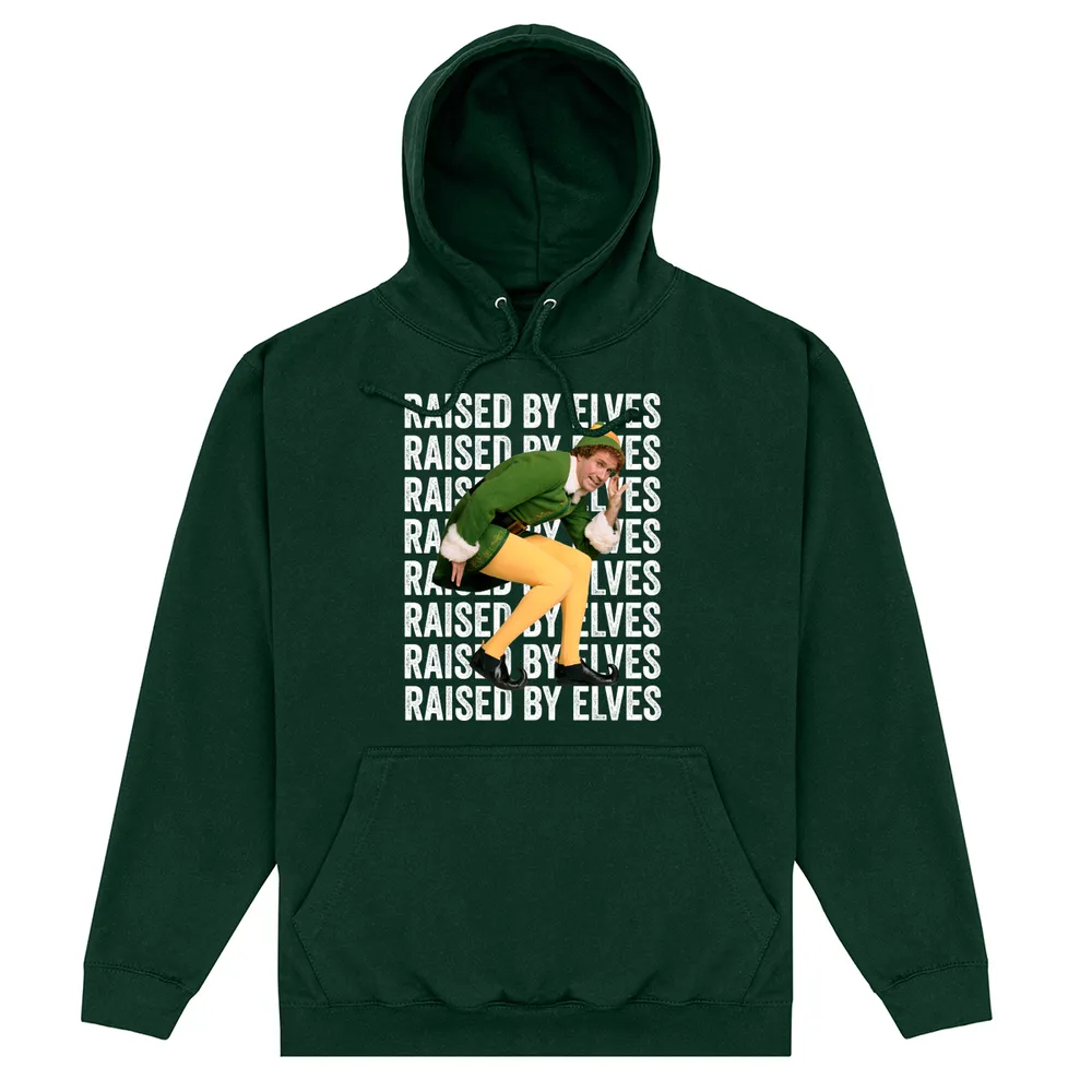 Officially Licensed Warner Bros. Elf - Elf 'Raised By Elves' Unisex Hoodie