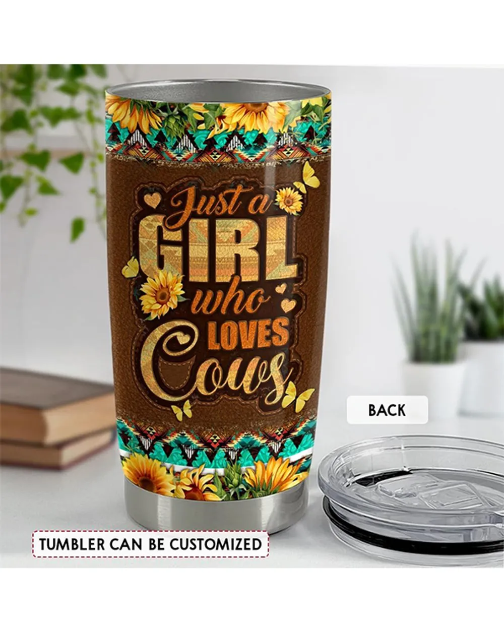 Cow Tumbler 20oz Stainless Steel Full Printed Stainless Steel Tumbler (20oz) white 20oz