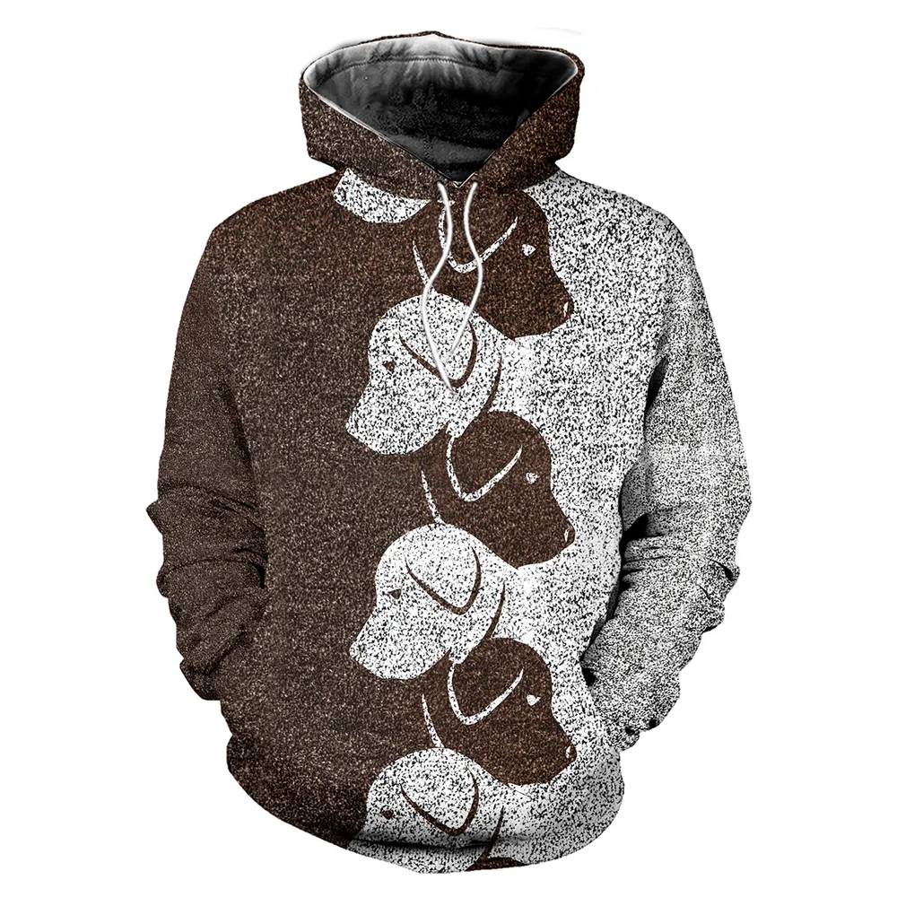 [UNIQUE] WOMEN'S DOGS PRINTED HOODIE