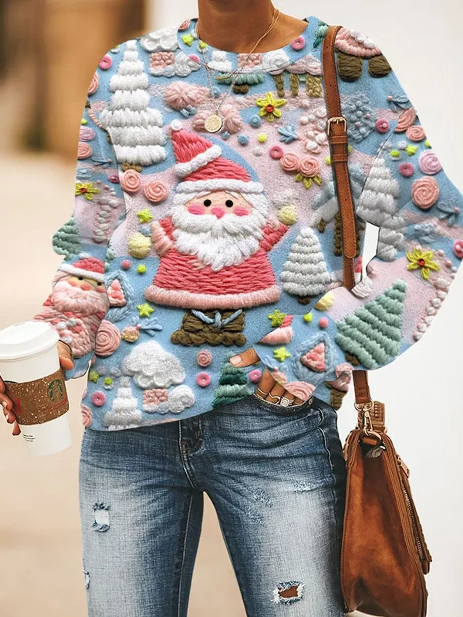 [UNIQUE] PINK SANTA SWEATER