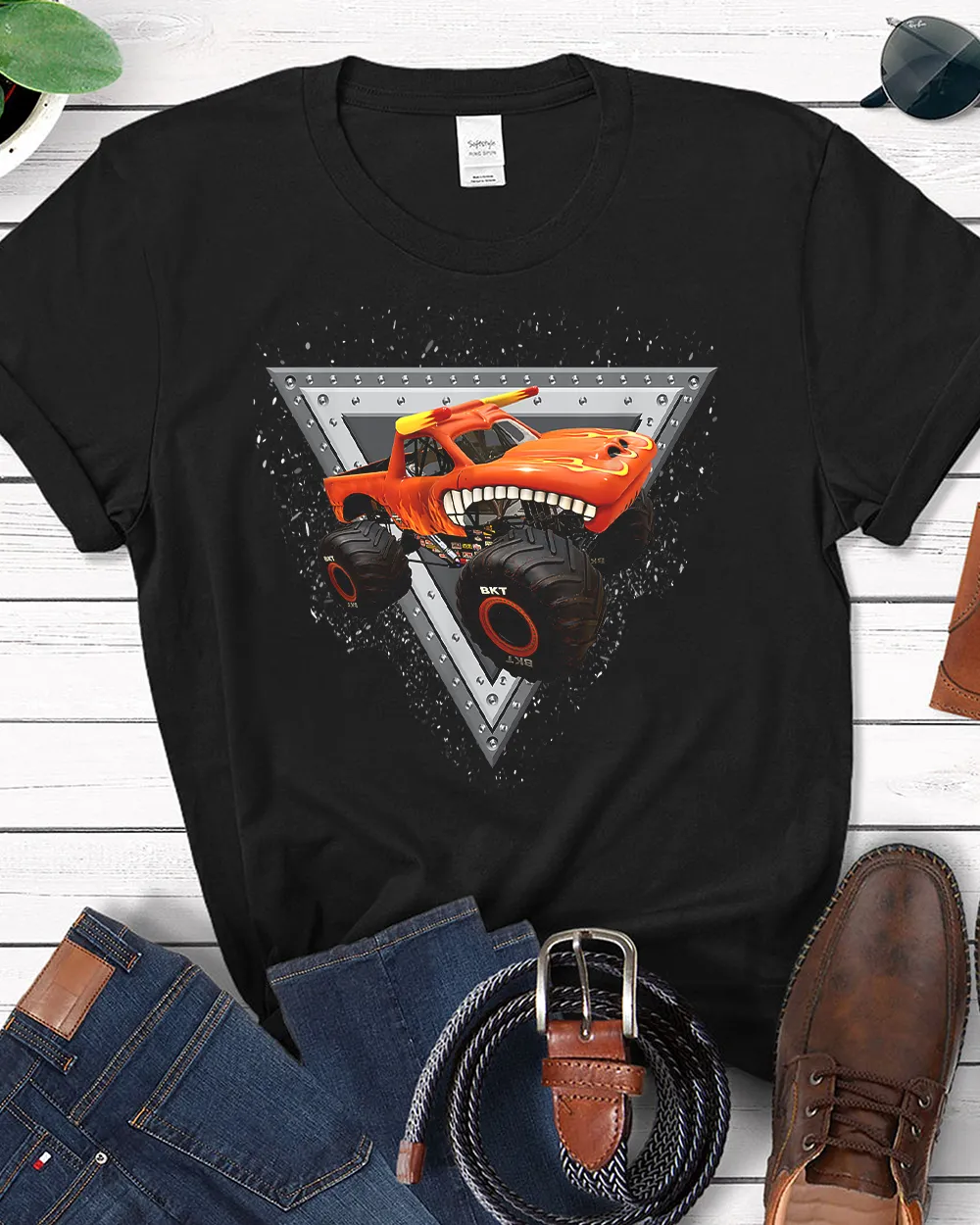 Monster Truck Shirt for Adults and Kids - Monster Truck Bull T-Shirt