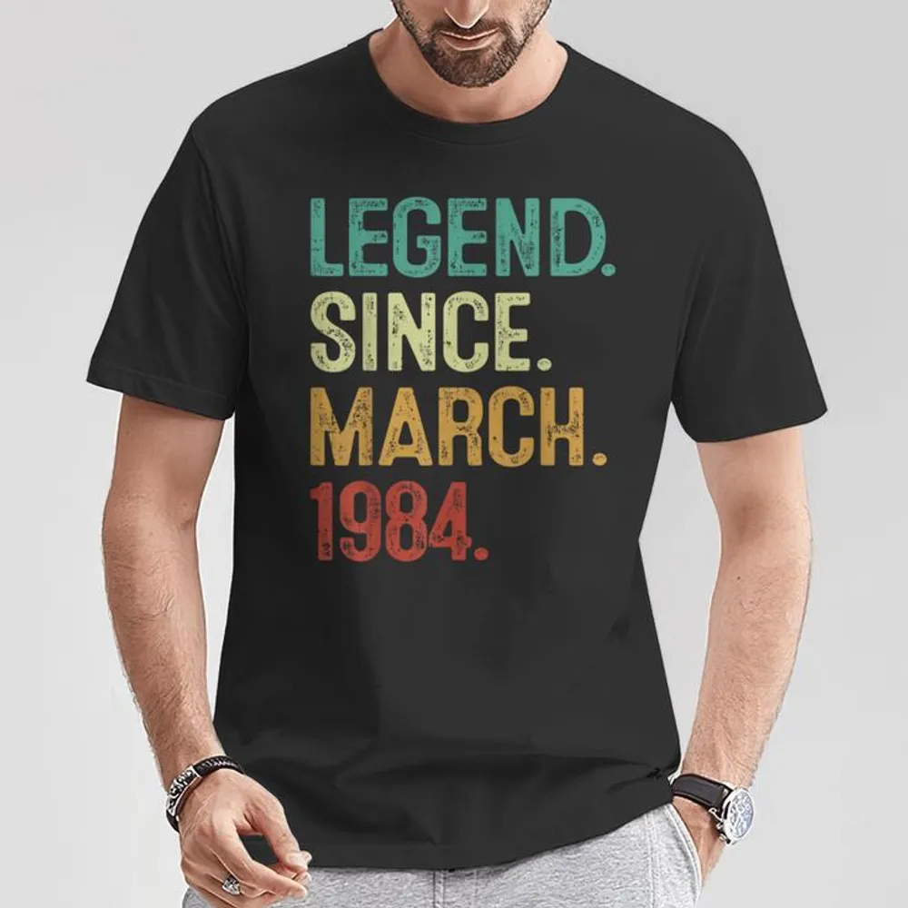 40 Years Old Legend Since March 1984 40Th Birthday T-Shirt