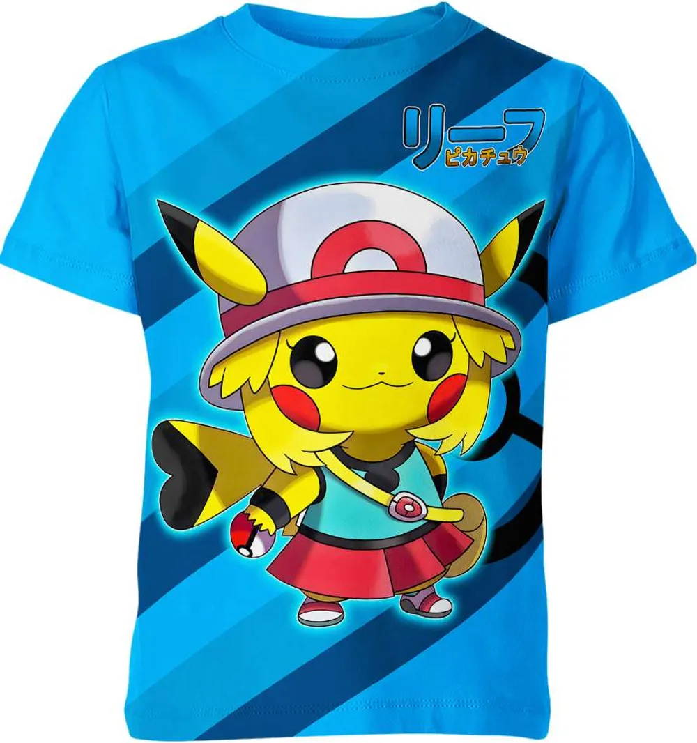 Leaf X Pikachu From Pokemon Shirt