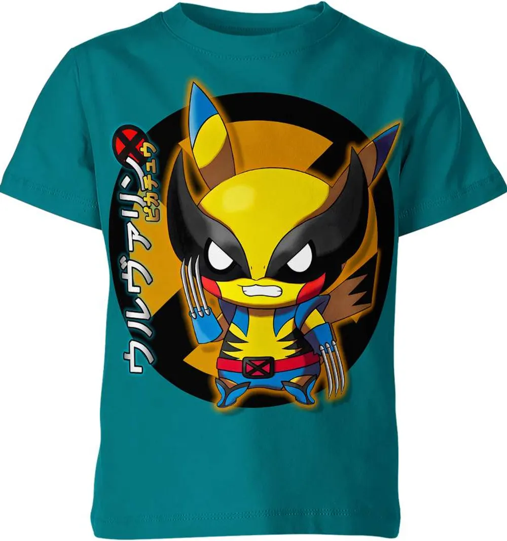Wolverine X Men X Pikachu From Pokemon Shirt