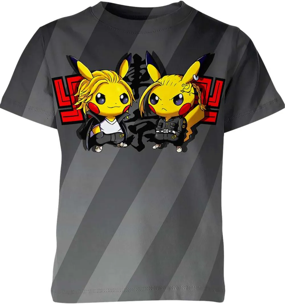 Draken And Mikey Tokyo Revengers X Pikachu From Pokemon Shirt
