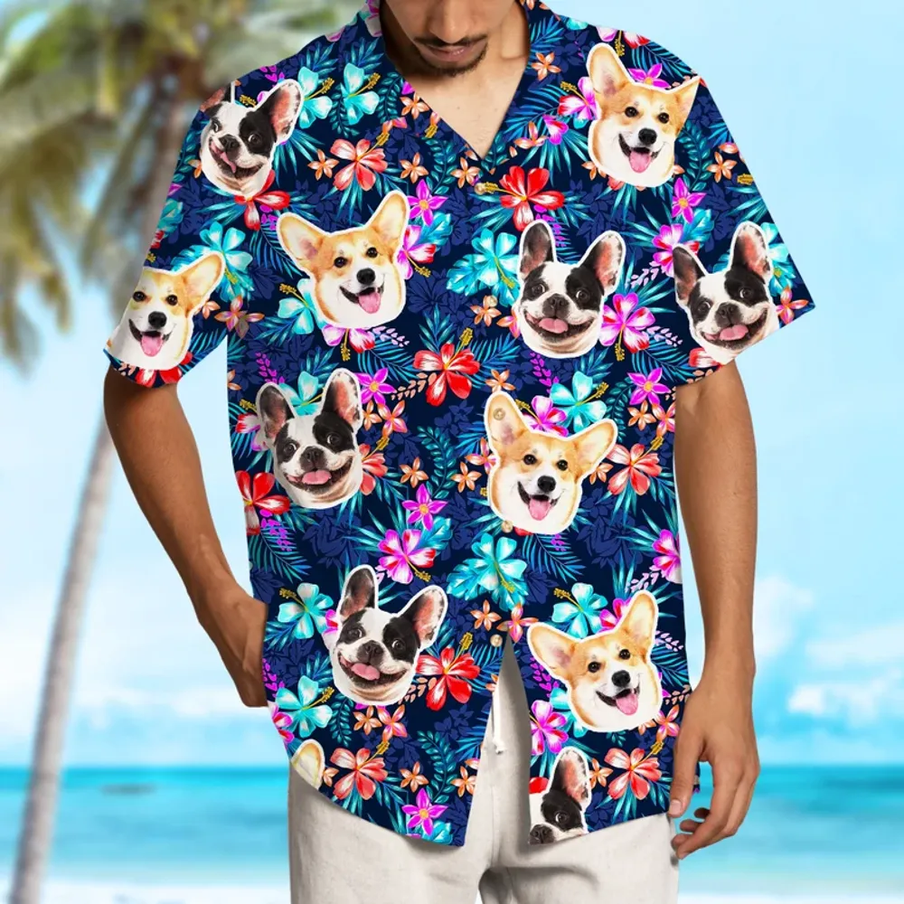 Custom Hawaiian Shirt With Dog Face