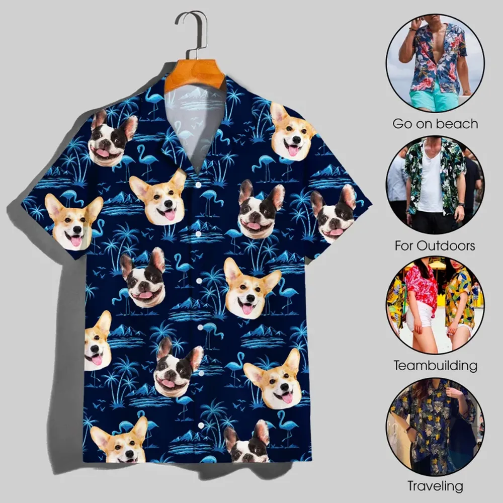 Custom Hawaiian Shirt With Dog Face