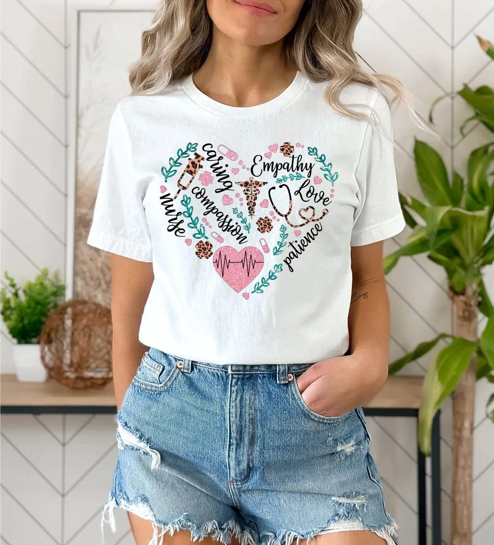 Love Nurse Shirt, Nurse T-Shirt, Nurse Tees, Cute Nurse Shirts, Nurse Appreciation Gift, Nurse Gift Idea, Nurses Week Gift