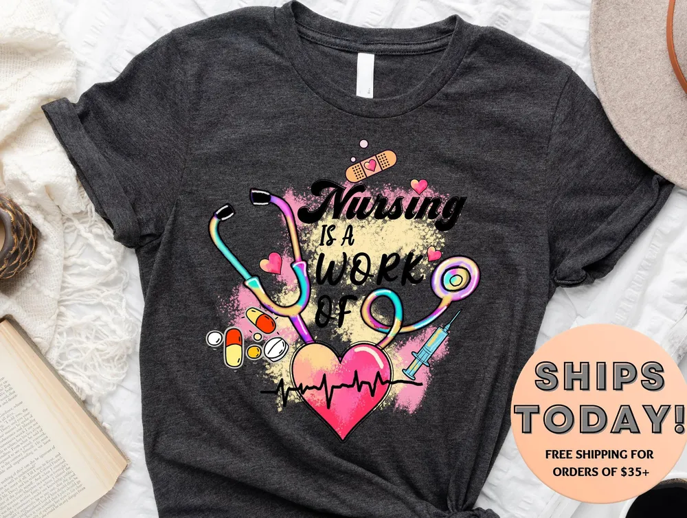 Nursing School Shirt, Nursing Student Shirt, School Spirit Shirts, Nursing Gifts, Anatomical Heart, RN Shirts, Nurse Week, CNA Shirt