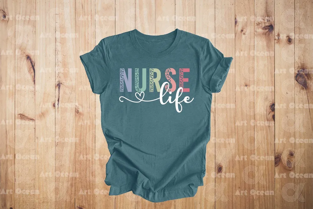 Nurse Life Shirt, Leopard Nurse Shirt, Gift for Nurse, RN Nurse Sweatshirt, Nurse Appreciation Shirt, Registered Nurse Shirt, New Nurse Gift