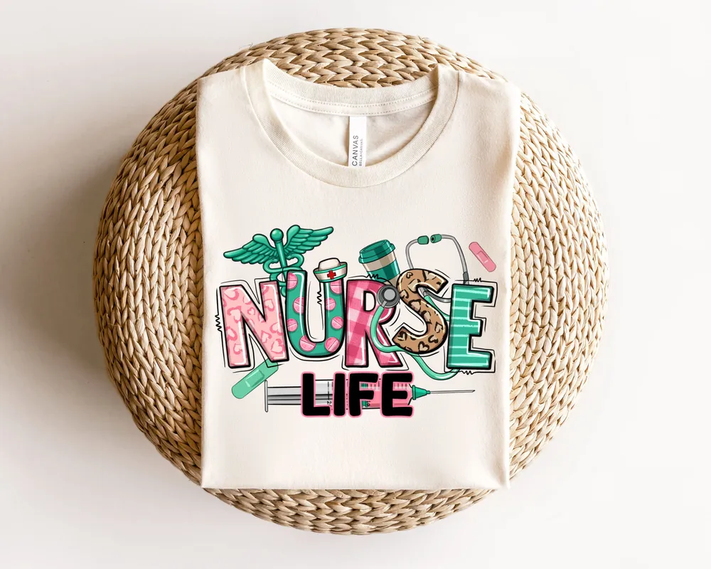 Nurse Shirt, Leopard Print Nurse Life, Nurse Life T-Shirt, Registered Nurse Shirts, Nursing School Shirt, Leopard Print Nurse Life Shirt