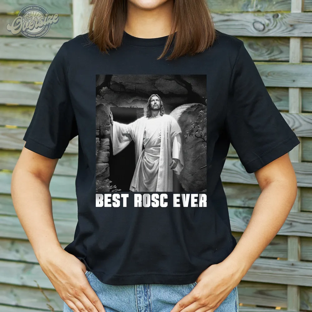 Best Rosc Ever Vintage Retro Jesus Black White Picture Tshirt