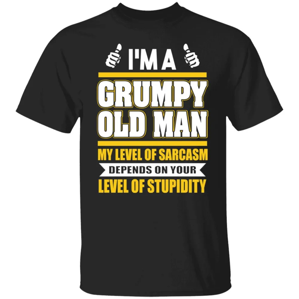 I'M A Grumpy Old Man Unisex T-Shirt| Black S/S Adult T-Shirt