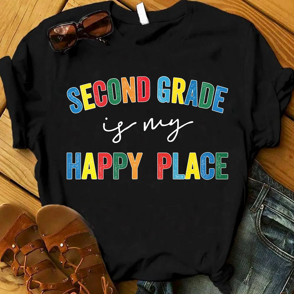 Second Grade Is My Happy Place T-Shirt