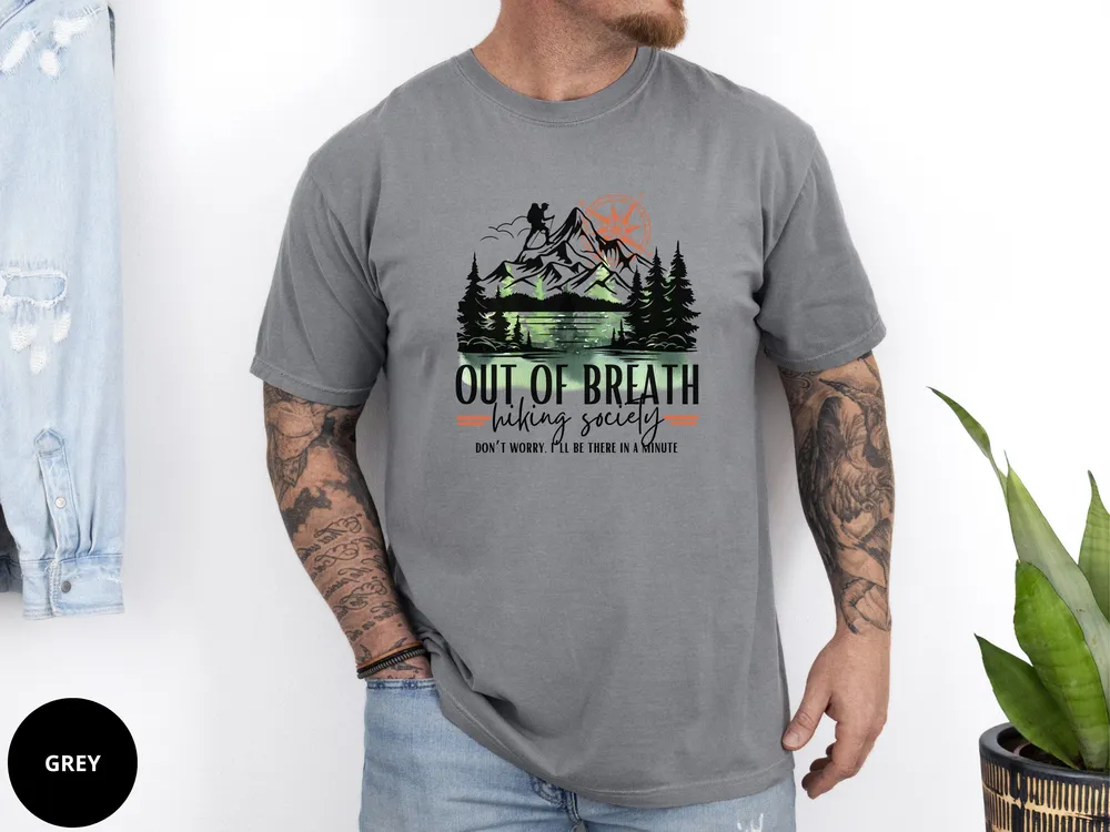 Out Of Breath Hiking Society Hiking Shirt Hike Shirt Hiking TShirt Outdoor Shirt Adventure Shirt Hiking Adventure Nature Lover Gift