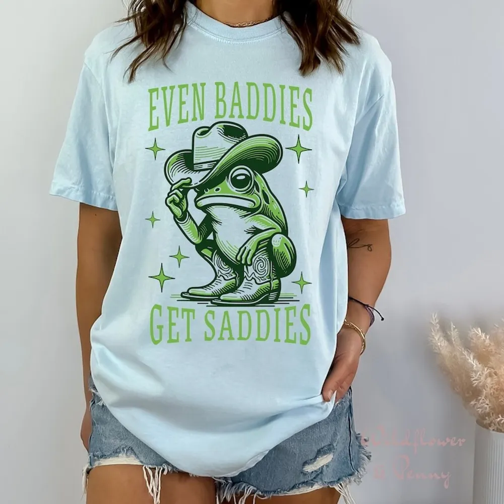 Even Baddies Get Saddies Funny Frog Meme