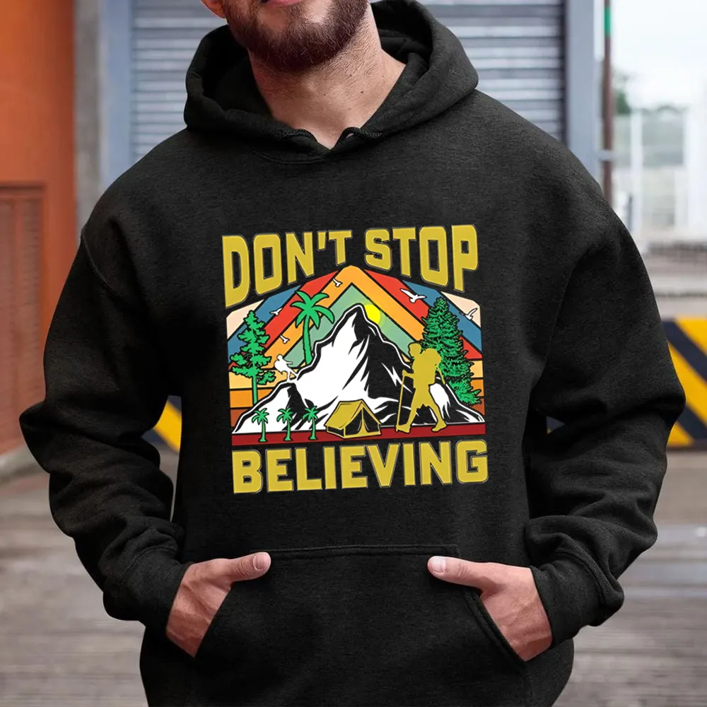 Don't Stop Believing Retro Hiking Shirt