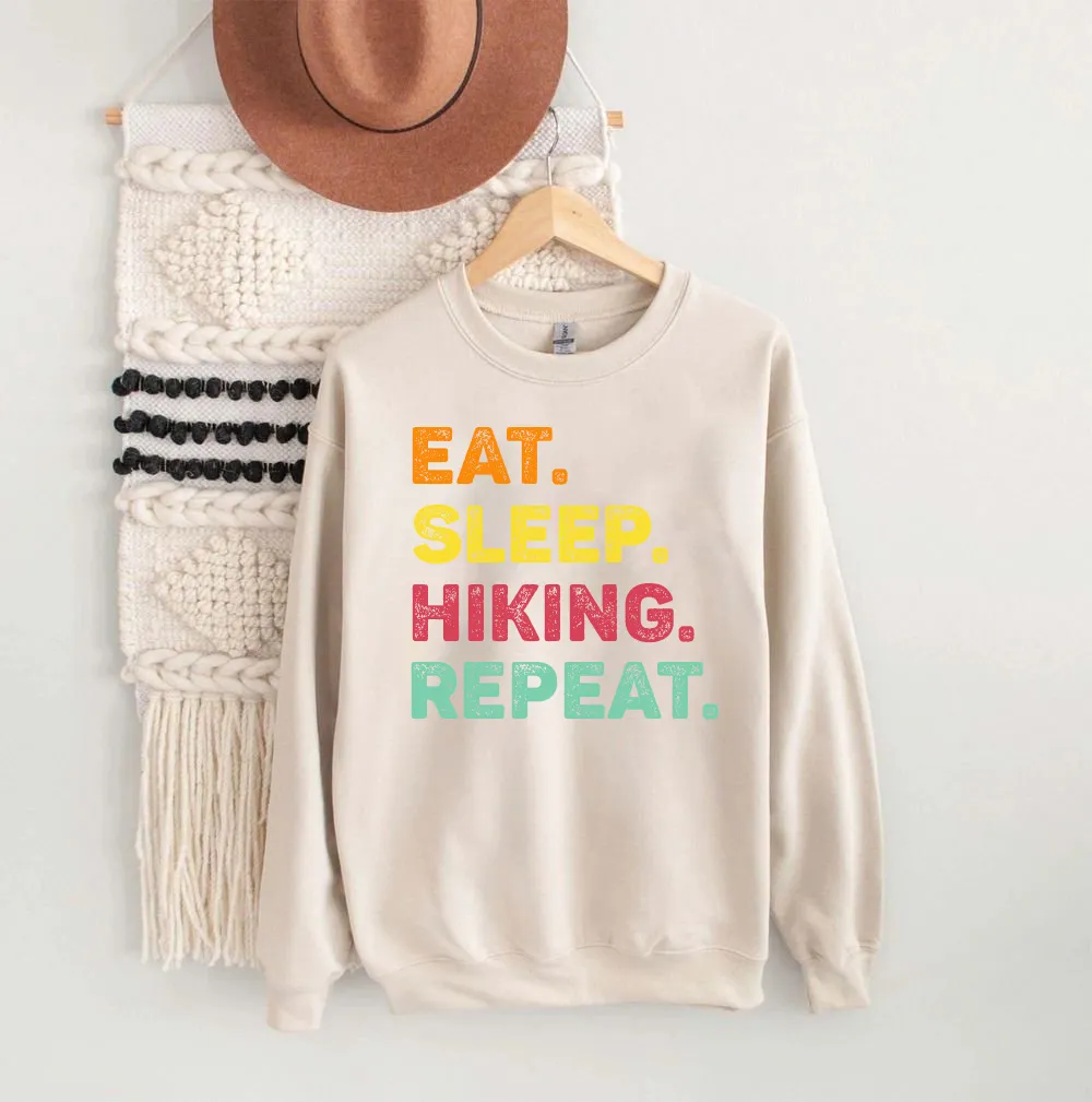 Eat Sleep Hiking Repeat Vintage T-Shirt