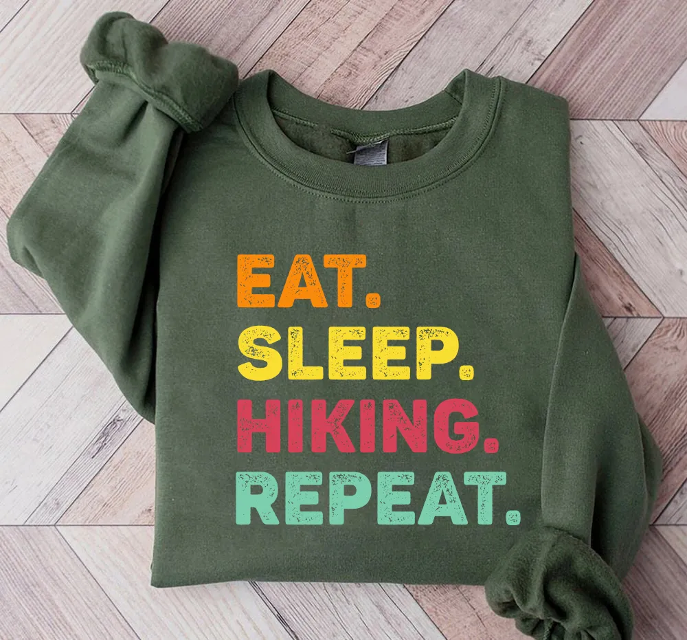 Eat Sleep Hiking Repeat Vintage T-Shirt