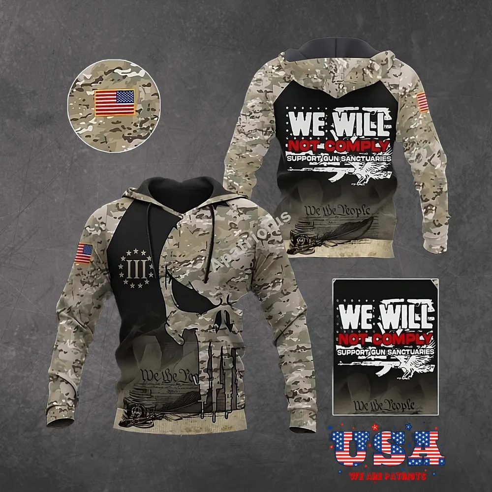 AMERICAN PATRIOTS 3D HOODIE - HD01