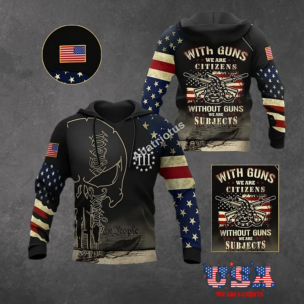 AMERICAN PATRIOTS 3D HOODIE - HD05