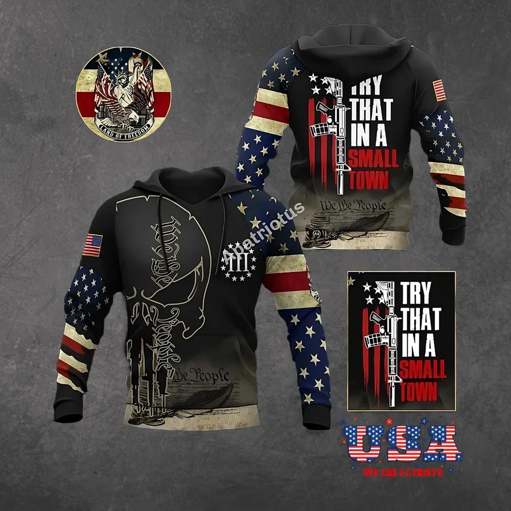 AMERICAN PATRIOTS 3D HOODIE - HD12