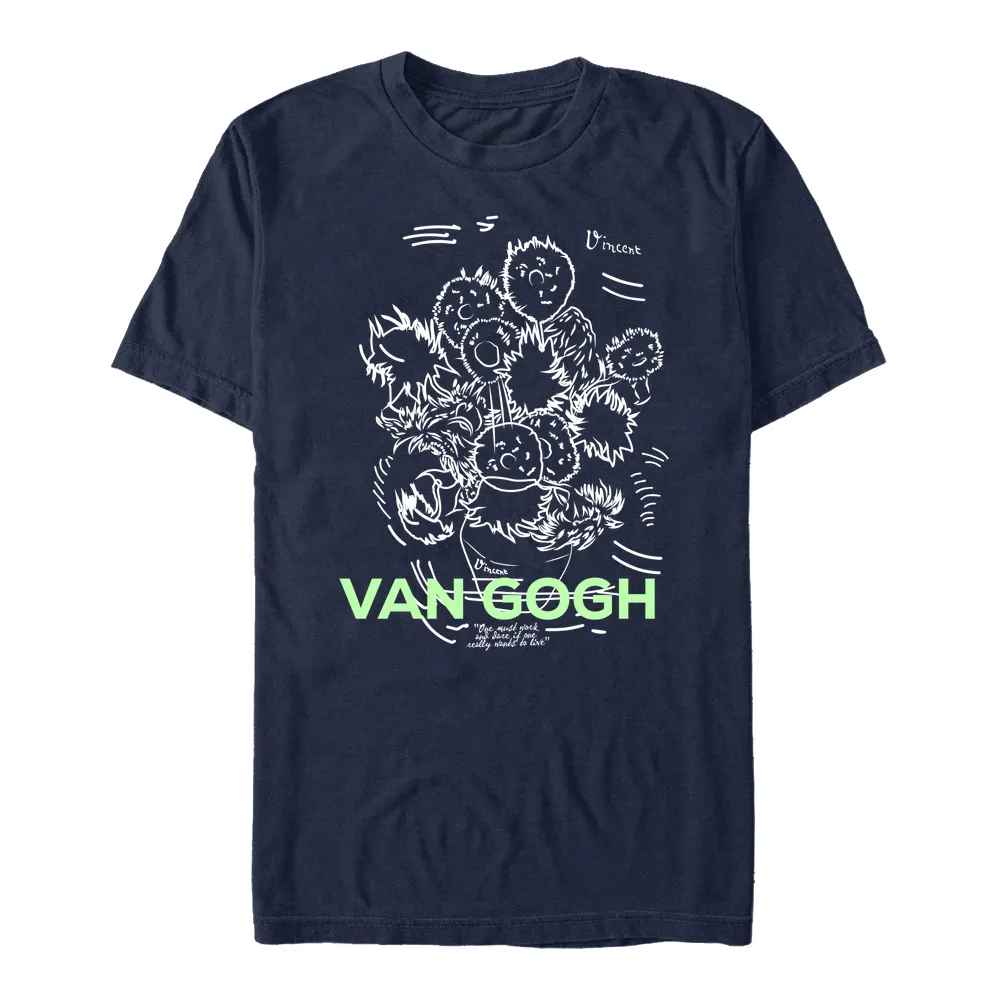 Officially Licensed apoh London - Van Gogh Sunflowers Scribble Unisex Crew neck