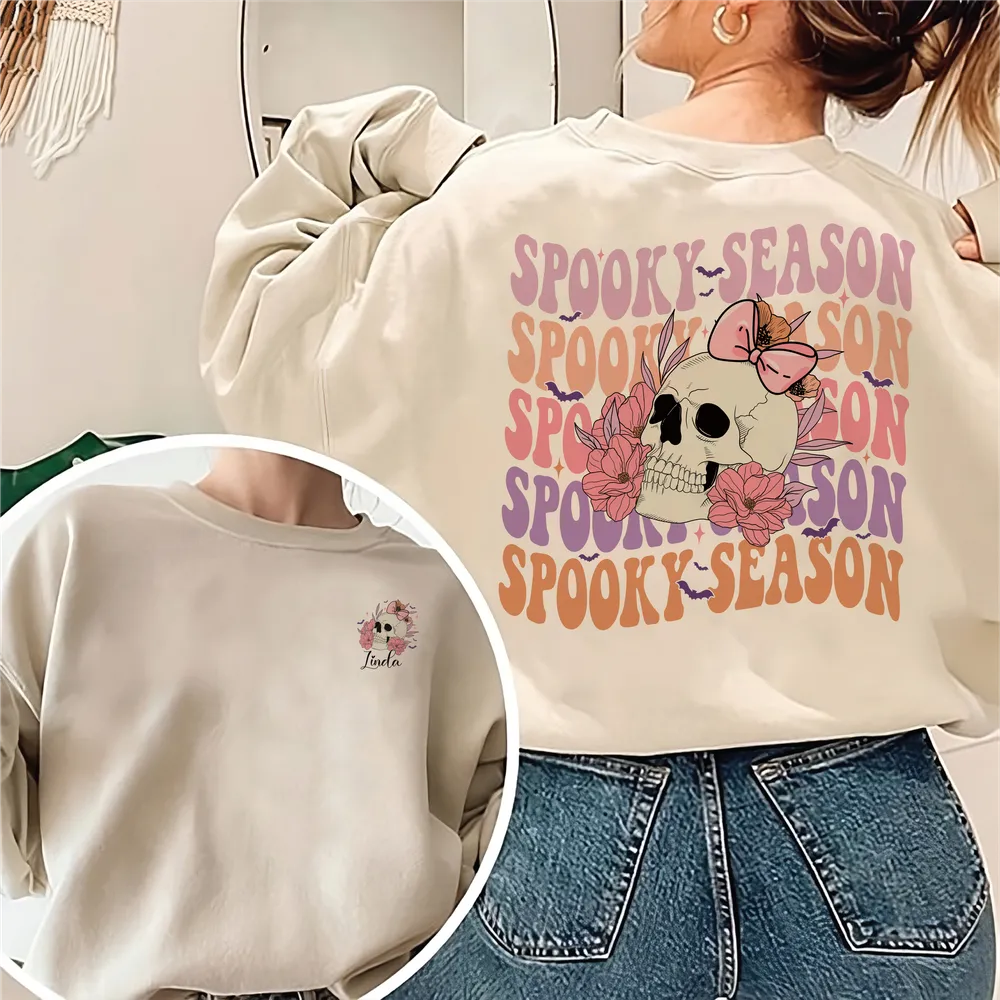 Spooky season shirt Unisex Sweatshirt white s