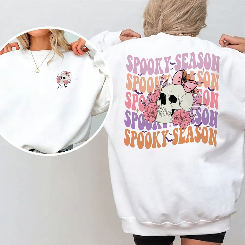 Spooky season shirt Unisex Sweatshirt white s