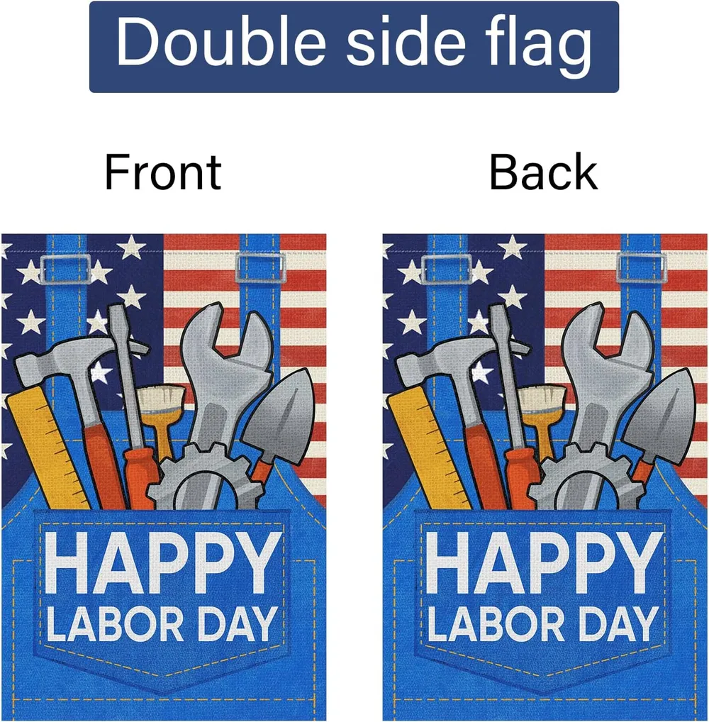 Happy Labor Day Garden Flag