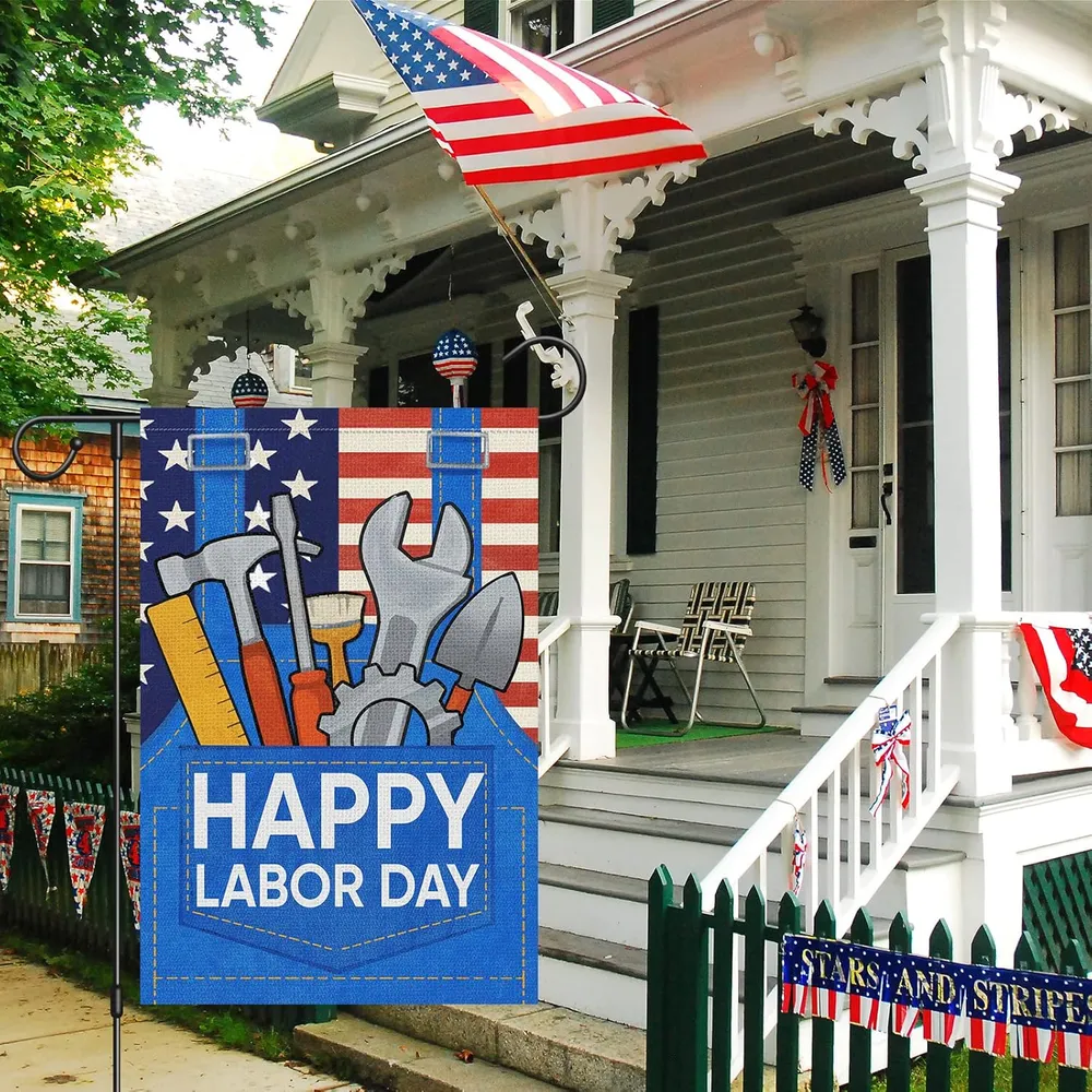 Happy Labor Day Garden Flag