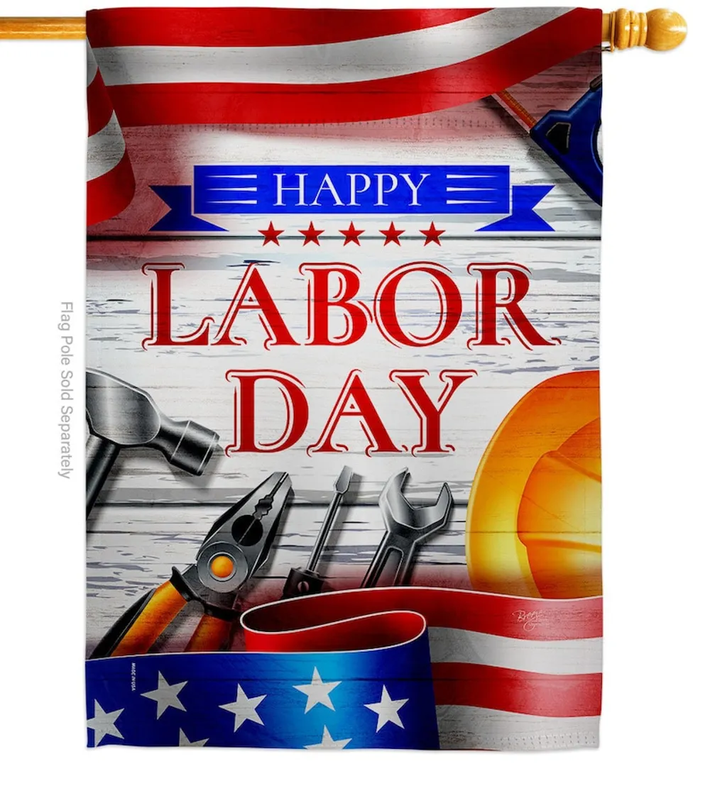 Happy Labor Day Garden Flag