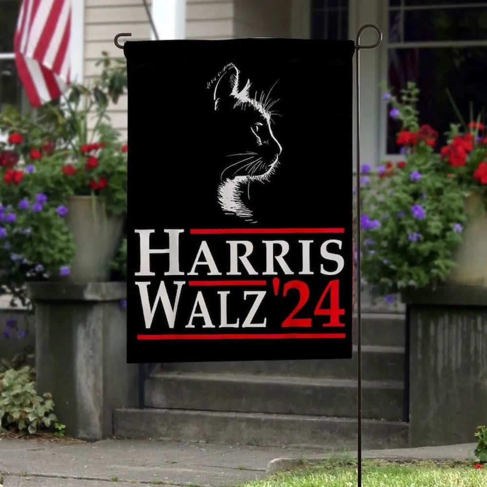 Cat President Kamala Harris 2024 Flag