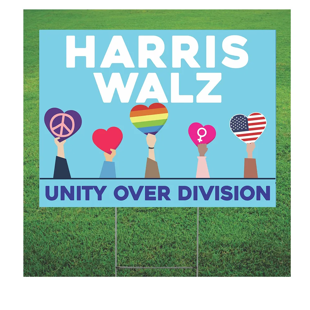 Kamala Harris Flag Made in USA FG20 Yard Sign white 1pack