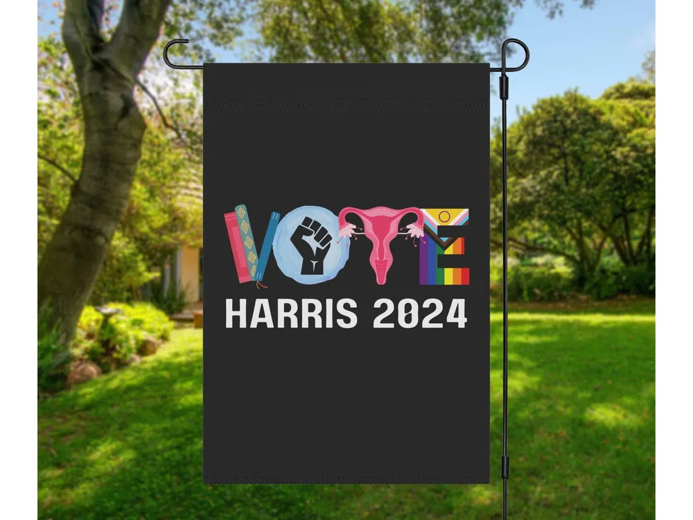 Kamala Harris Flag Made in USA FG18 Yard Flag white s