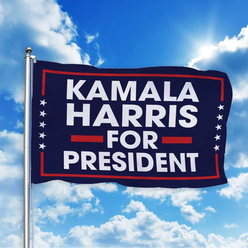 Kamala Harris Flag Made in USA FG17 House Flag white 28x40in