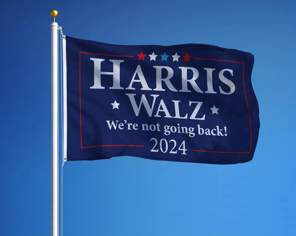 Kamala Harris Flag Made in USA FG47 House Flag white 28x40in