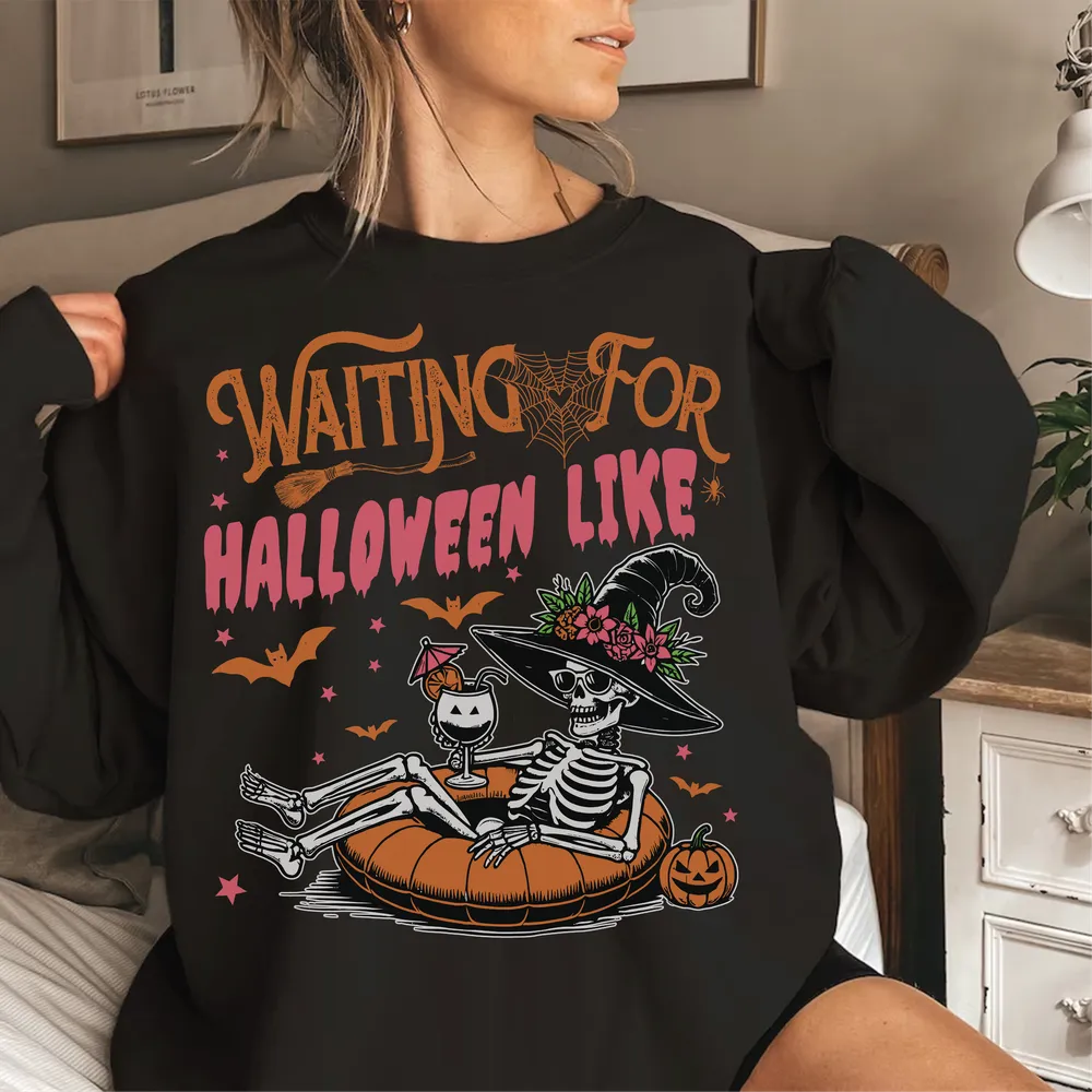 Funny Halloween Sweatshirt, Funny Skeletons, Dead Inside Halloween Sweatshirt, Black Halloween Shirt, Funny Halloween, Cute Halloween Gift Unisex Sweatshirt white s