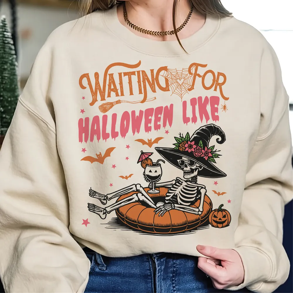 Funny Halloween Sweatshirt, Funny Skeletons, Dead Inside Halloween Sweatshirt, Black Halloween Shirt, Funny Halloween, Cute Halloween Gift Unisex Sweatshirt white s