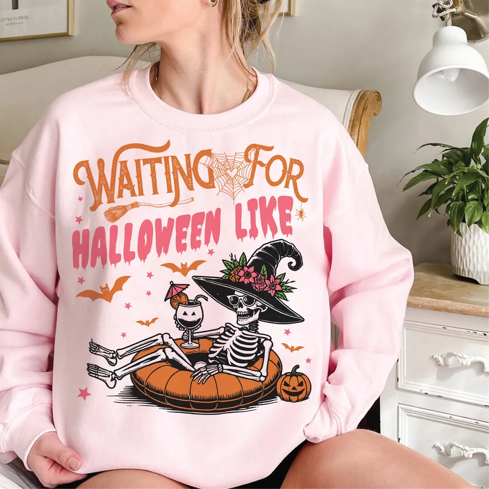 Funny Halloween Sweatshirt, Funny Skeletons, Dead Inside Halloween Sweatshirt, Black Halloween Shirt, Funny Halloween, Cute Halloween Gift Unisex Sweatshirt white s