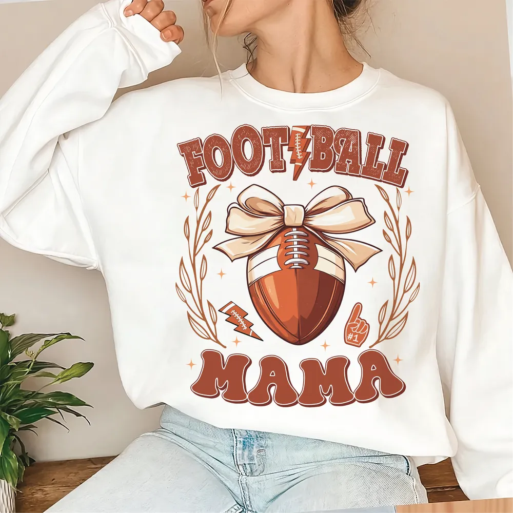 In My Football Mom Era Sweatshirt, Football Mom Sweatshirt, Football Mama Crewneck, Football Lover, Gift Shirt For Football Mom Unisex Sweatshirt white s