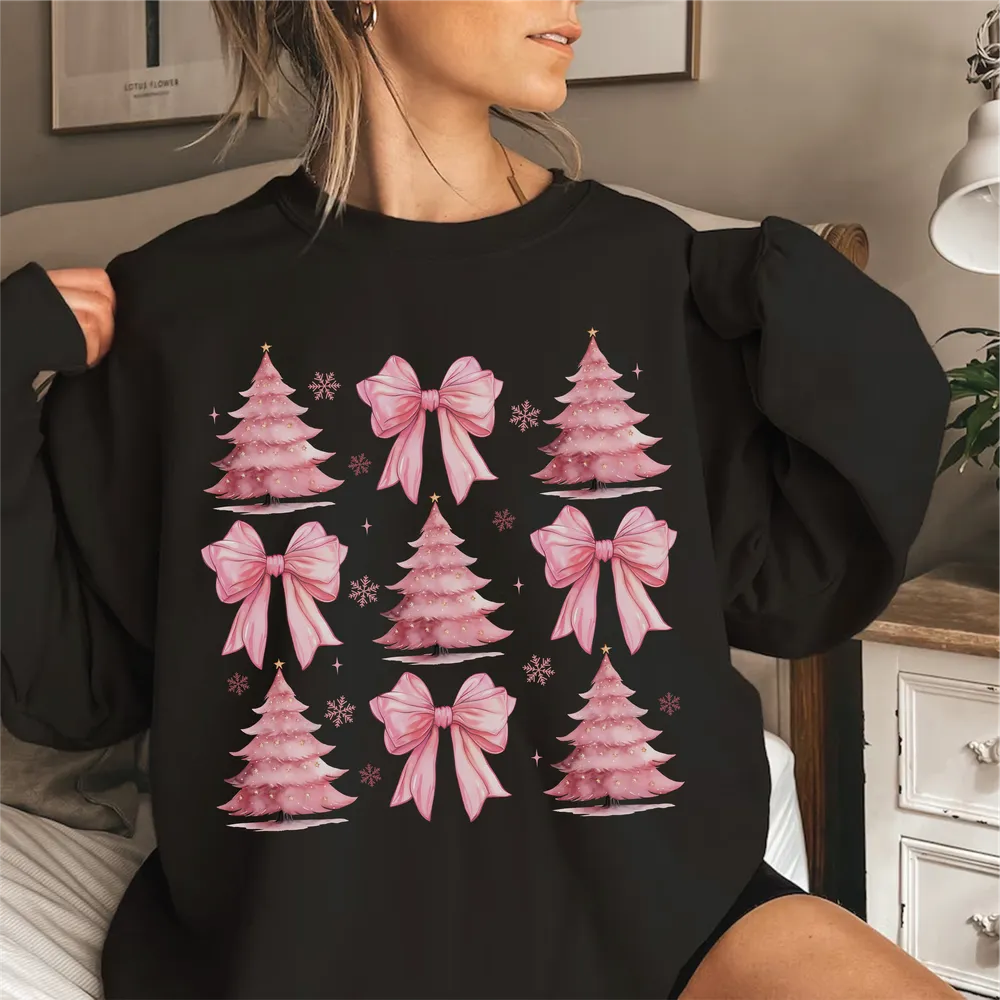 Coquette Christmas Crewneck Sweatshirt, Retro Christmas Sweatshirt, Coquette Christmas Shirt, Christmas Gift, Tis the Season Christmas Shirt Unisex Sweatshirt white s