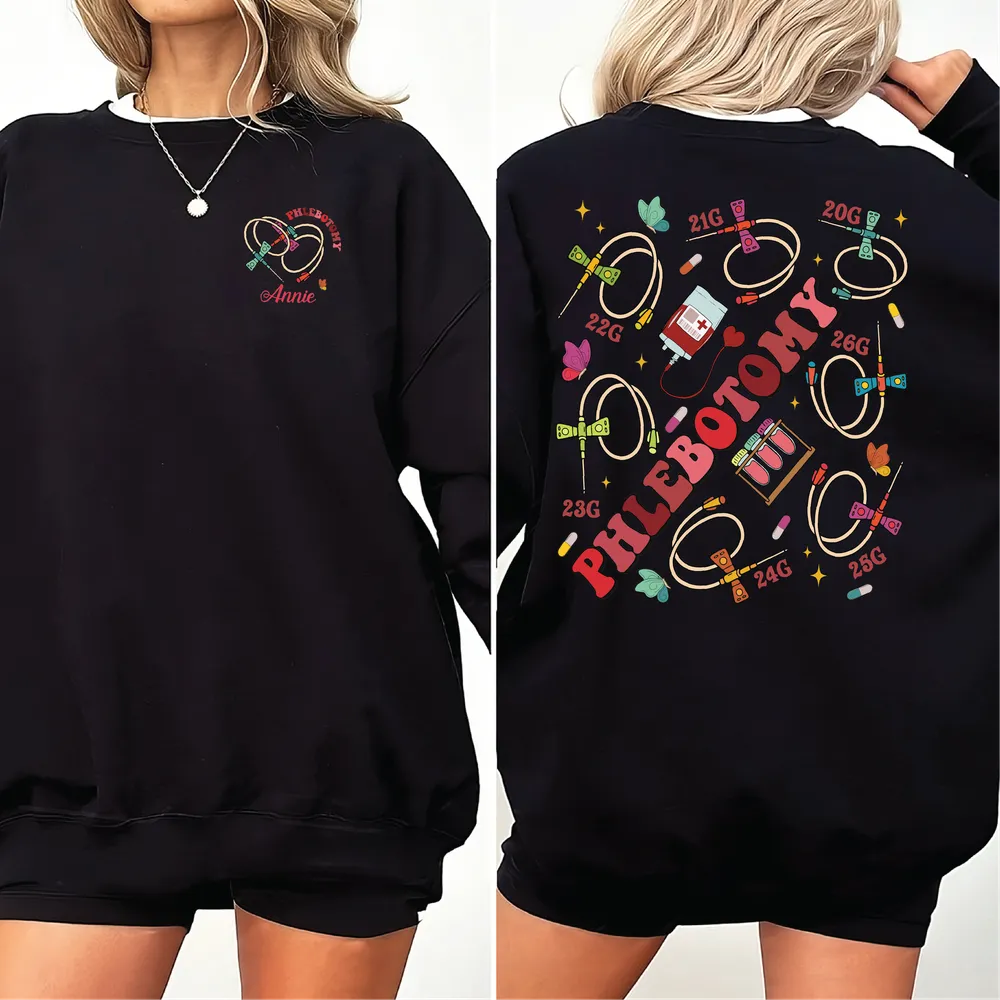 Phlebotomy Tech Crewneck, In My Phlebotomist Era Sweatshirt, Custom Phlebotomist Shirt, Nursing Student Sweatshirt, Nurse Appreciation Gift Unisex Sweatshirt white s