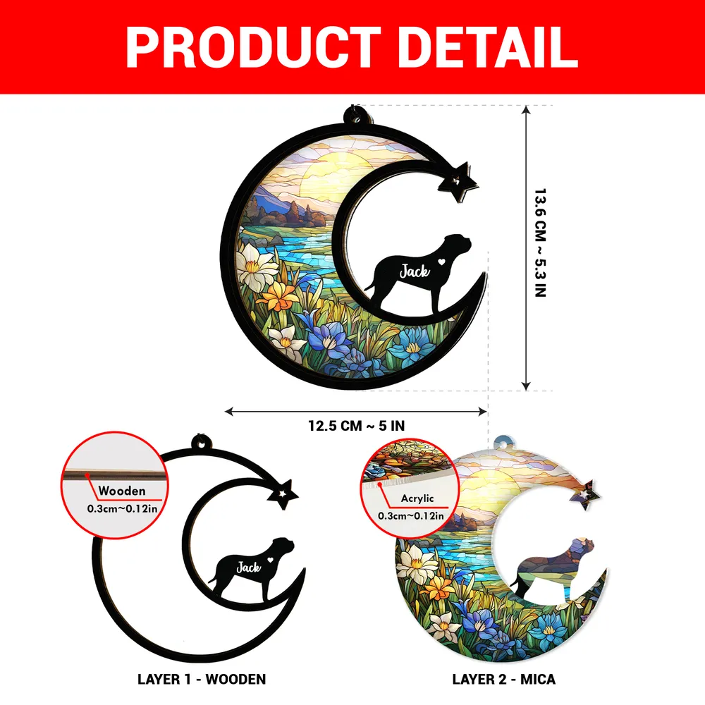Customized Suncatcher - Beautiful Suncatcher Ornament For Dog Lovers! Customized Suncatcher - Dog 1 1pc
