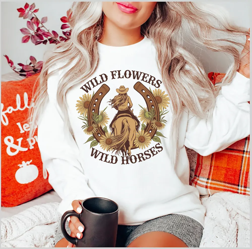 [UNIQUE] WILD FLOWERS WILD HORSES